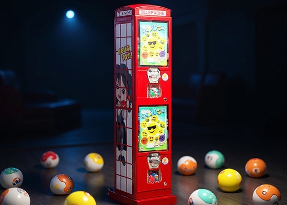2 slot per monete Telefono Capsule Vending Machine per gomma Candy Bouncy Ball e altri 28*28*130CM
