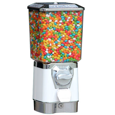 supporto bianco del metallo 6coins del distributore automatico del gumball della bolla 3.6kgs 46cm per il centro commerciale